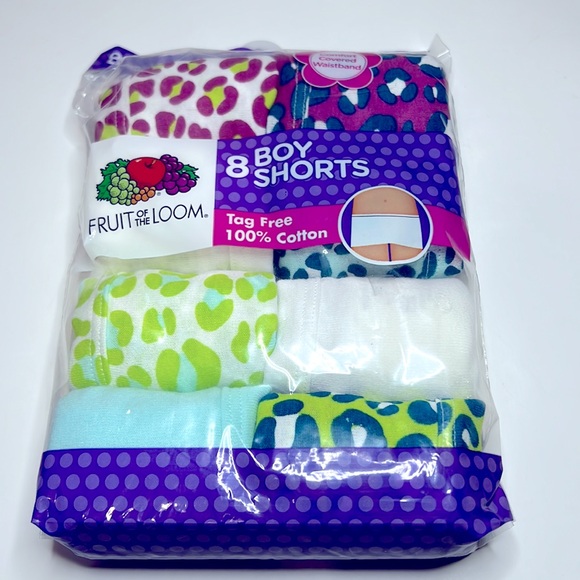 8 Pack, Girls’ Boy Shorts - Picture 1 of 5